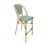 TABOURET MADELAINE VERT ET BLANC