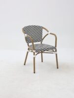 FAUTEUIL MADELAINE NOIR BLANC