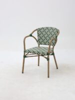 FAUTEUIL MADELAINE VERT BLANC – Image 5