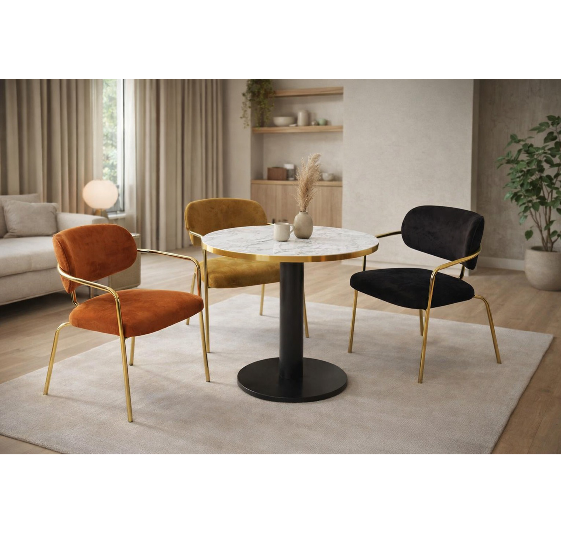 ROSALINA PACK 3 FAUTEUILS ROSALINA + TABLE – Image 1