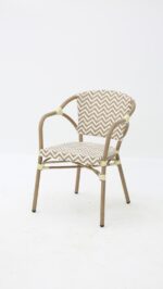 FAUTEUIL MADELAINE BEIGE BLANC – Image 8
