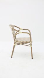 FAUTEUIL MADELAINE BEIGE BLANC – Image 6