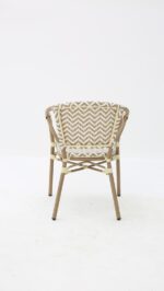FAUTEUIL MADELAINE BEIGE BLANC – Image 5