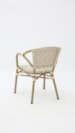 FAUTEUIL MADELAINE BEIGE BLANC – Image 4