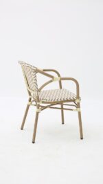 FAUTEUIL MADELAINE BEIGE BLANC – Image 3